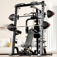 Machine Smith multifonction tout-en-un pour usage domestique, équipement d'entraînement musculaire en acier, exercices de squat pour les jambes, modèle unisexe