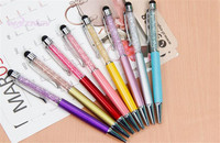 Stylet capacitif universel 2 en 1 à écran tactile cristal diamant avec stylo à bille cadeau de célébration pour ipad iphone samsung