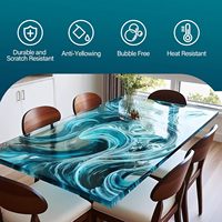 Résine époxy bicomposante non toxique et écologique 3:1 pour table console en résine, transparente comme du cristal, pour le travail du bois, le transport et la construction