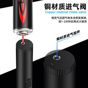 <b>Pen</b> Style High Temperature Torch Lighter Butane <b>Refillable</b> Windproof Camping Outdoor Use - Product Image 2