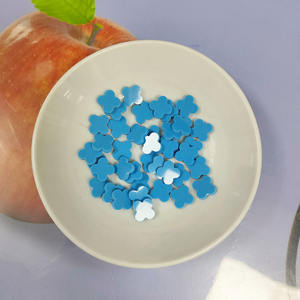 Piedras de Trébol Azul, Turquesa Sintética, Trébol de Cuatro Hojas, Turquesa Azul Suelta, Gemas para Collar, Joyería - Product Image 2