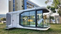 Mini maison à capsules modulaire moderne de 20 pieds en acier Cabine Apple House de Chine pour le bureau ou le ménage à usage commercial