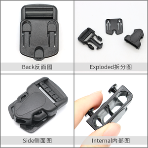 Boucle à dégagement rapide en plastique, 25mm, pour sac à dos tactique, <span class=keywords><strong>ceinture</strong></span>, pièces détachées, prix d'usine - Product Image 3