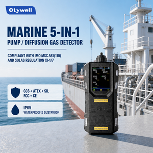Rilevatore di Gas 5 in 1 Otywell MED con Pompa a Diffusione per CO, H2S, O2, CO2, LEL, IP65, Monitor Gas Marino - Product Image 1