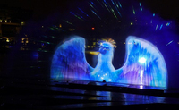 3D-Laser-Holographischer Projektor Tanzender Wasser-Musikbrunnen mit LED-Beleuchtung