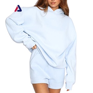 Moda mujer sudaderas con capucha niñas Crop Top Oversize cómodo grueso manga larga pulóver sudaderas con capucha - Product Image 1