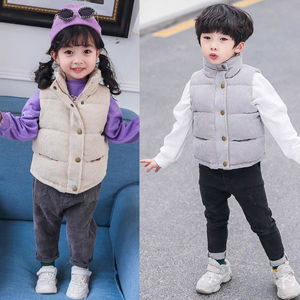 Wholesale Children's Casual Single-Breasted Warm Outerwear Jacket Thick Polyester with <strong>Vest</strong> and Camisole for Kids Clothing - Product Image 4