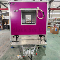 Remorques de restauration rapide entièrement équipées Blackser Custom Street en fibre de verre et acier inoxydable pour fruits de mer, hot-dogs et autres plats