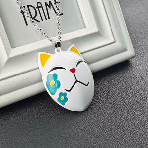 Collar con Máscara <span class=keywords><strong>de</strong></span> Zorro <span class=keywords><strong>de</strong></span> Anime Kimetsu, Collar <span class=keywords><strong>de</strong></span> Cosplay con Máscara <span class=keywords><strong>de</strong></span> Zorro Floral <span class=keywords><strong>de</strong></span> Tanjirou, Sabito y <span class=keywords><strong>Makomo</strong></span>, Recuerdo, Joyería para Hombre y Mujer, Regalo - Product Image 5