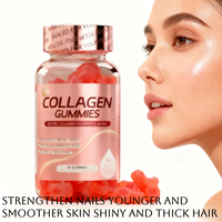 Permen Kolagen Label Pribadi OEM dengan Biotin Seng, Suplemen Kecantikan Anti-Penuaan Pencerah Kulit untuk Wanita