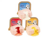 100g Lava Core Pâté moussant humide pour chat, saveurs variées, au lait de chèvre, jaune d'œuf et baies, alimentation humide en gros pour animaux de compagnie et familles multi-chats