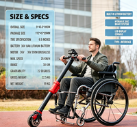 Remorque pour fauteuil roulant électrique, unité d'assistance électrique à fixation rapide pour fauteuil roulant manuel