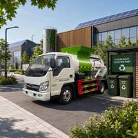 Nouveau camion de collecte de déchets alimentaires Diesel haute performance avec élévateur latéral