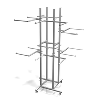 Porte-vêtements modulaire en acier inoxydable moderne, assemblé, avec montage facile pour l'affichage de vêtements en magasin, fabriqué dans le Jiangsu