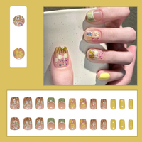 Vente en gros usine de faux ongles à presser de haute qualité, couvrance totale, 24 pièces, styles variés, en boîte, designs personnalisés pris en charge