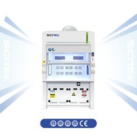 SCITEK Cabinet à flux laminaire vertical de paillasse avec filtre HEPA haute performance, système de contrôle par microprocesseur LCD et vitesse d'air réglable