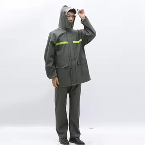 Impermeable <span class=keywords><strong>de</strong></span> Trabajo con Capucha y Logotipo Personalizado <span class=keywords><strong>de</strong></span> Fábrica, Chaqueta Impermeable Reflectante <span class=keywords><strong>de</strong></span> Poliéster Oxford, Traje <span class=keywords><strong>de</strong></span> <span class=keywords><strong>Lluvia</strong></span> <span class=keywords><strong>de</strong></span> PVC - Product Image 2