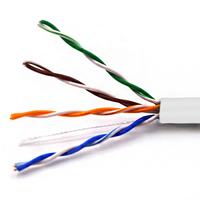 Cable de Red Cat5e de Primera Calidad con Transmisión Estable, Codificación por Colores, Par Interno, para Renovación de Redes en Campus Escolares
