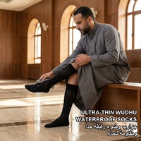 Chaussettes d'été ultra-fines noires imperméables pour Wudhu, Masah, Prière, Randonnée, Pêche, Sport – Respirantes et Légères pour garder les pieds au sec