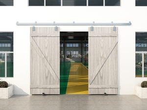 Ensemble de rails coulissants pour <span class=keywords><strong>porte</strong></span> de <span class=keywords><strong>grange</strong></span> extérieure, de qualité supérieure, design rustique, vente en gros d'usine, boîtes robustes - Product Image 4