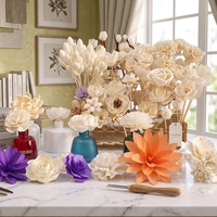 Diffuseur de parfum naturelles en bois, parfum de sarrasin, fleurs solaires artificielles