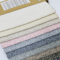 Tissu en polyester et lin de couleur riche, fil circulaire tricoté, boucle, tissu polaire pour meubles et chaises, offre spéciale