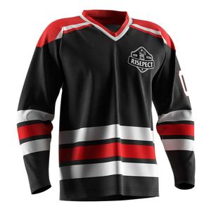 Camiseta de Hockey de Moda para Hombre, Bordada, de Manga Larga, Talla Grande, Sublimada, Uniforme Deportivo - Product Image 3