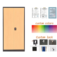 Armoire de rangement en métal avec porte verrouillable, 2 portes, armoires en acier, rangement pour vêtements, garde-robe pour garage, maison, bureau, salle de sport