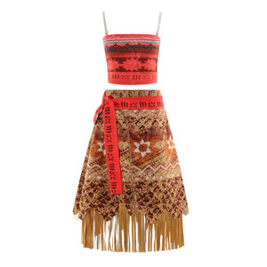 Set di gonna in <span class=keywords><strong>Costume</strong></span> da <span class=keywords><strong>principessa</strong></span> Moana <span class=keywords><strong>Costume</strong></span> Cosplay per bambine - Product Image 2