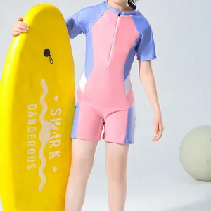 Wholesale Children High Quality Beach Swimming Pool 1 Piece Girl Swimwear Kid Swimsuit