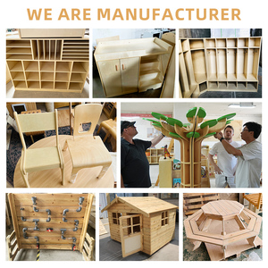 Ensemble de meubles d'organisation de classe intégrés pour enfants : étagère de rangement en bois, bacs à jouets, table et chaises pour l'aire d'apprentissage préscolaire et de garderie - Product Image 4