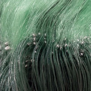 Chine vert 1.5m profondeur 100m longueur 6cm <span class=keywords><strong>maille</strong></span> trois couches <span class=keywords><strong>filet</strong></span> <span class=keywords><strong>de</strong></span> pêche en Nylon Monofilament pour petit poisson <span class=keywords><strong>filet</strong></span> maillant - Product Image 3