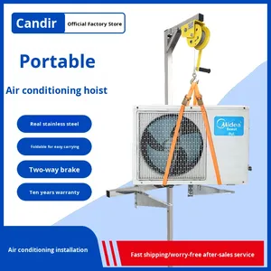 Herramienta de elevación para unidades exteriores de aire acondicionado usadas, soporte plegable de <span class=keywords><strong>acero</strong></span> <span class=keywords><strong>inoxidable</strong></span>, elevador para desmontaje sin grúa - Product Image 5