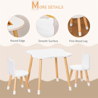 Ensemble table et chaises en bois pour enfants à prix abordable, table d'activités en bois pour enfants pour salle de jeux