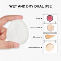 Éponge de maquillage professionnelle en gel de silice en forme de dessin animé, applicateur en silicone, blender, éponge en silicone en forme de goutte d'eau pour la beauté