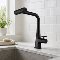 Robinet de cuisine moderne en alliage de zinc de bonne qualité, monocommande extractible, à poser sur comptoir, gris anthracite, eau chaude/froide, cartouche céramique, garantie 5 ans