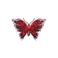 Kecil lucu 3D parfum bordir Patch campuran gaya kupu-kupu Dripping payet & huruf Applique untuk DIY