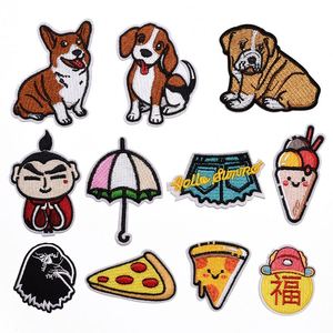 Écussons tissés personnalisés en forme d'animaux, badges modernes à thermocoller pour pantalons en cuir pour hommes, tissu thermoscellable avec motif floral en forme de cœur - Product Image 2