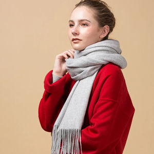 ผ้าพันคอแคชเมียร์ผสมขนแกะเมอริโนแบบยาวสำหรับผู้หญิง ผลิตตามสั่งขายส่ง ระบายอากาศได้ดี เหมาะสำหรับการเดินทางและใช้ในชีวิตประจำวัน - Product Image 1