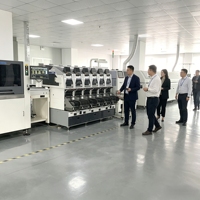 Línea de ensamblaje SMT llave en mano FUJI SAMSUNG JUKI ASM para LED y paneles solares con impresora, horno y transportador