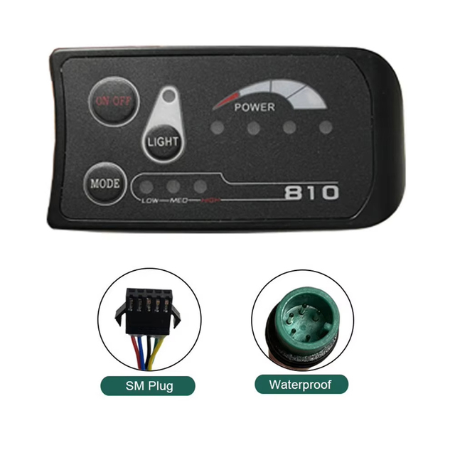 JN S810 LED Display for Electric Bicycle Waterproof 5pin SM for 24V 36V Electric Bicycle Screen Ebike Accessories E-bike Parts
