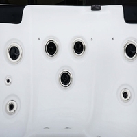 Bain à remous Sunrans pour 5 personnes avec 39 jets et système Plug and Play pour bain à remous extérieur et baignoire de relaxation dans la cour