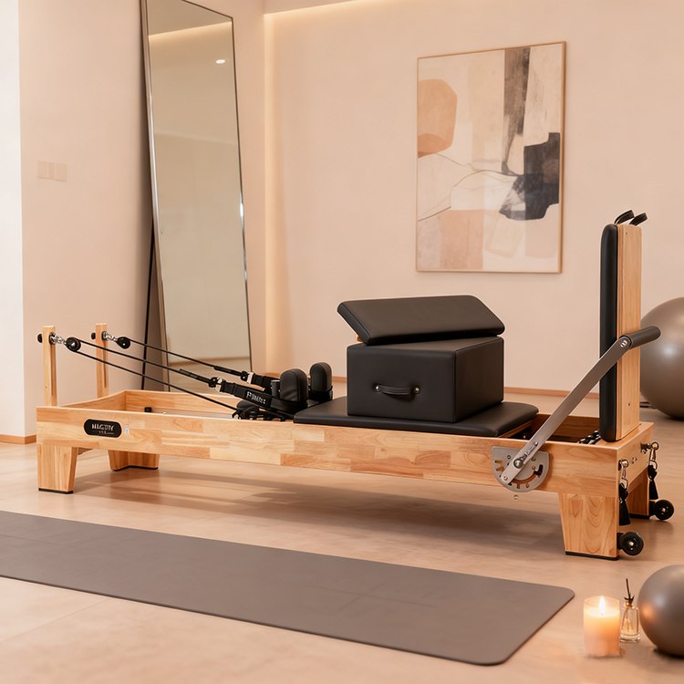 Reformer Pilates en chêne noir