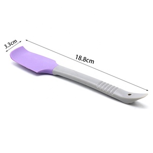 curved kitchen silicone mini jar wet pet food can scraper scoop spatula for cooking baking frosting and mixing