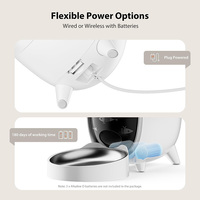 Distributeur automatique de nourriture pour animaux de compagnie Yap&Meow, contrôle par application WiFi, alimenté par batterie, 3L, bol à eau pour chat en plastique ABS, affichage LCD