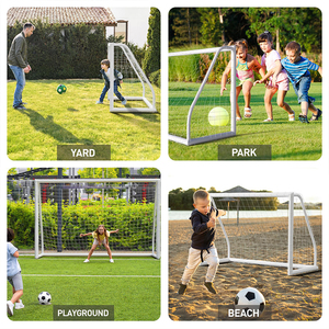<span class=keywords><strong>Portería</strong></span> <span class=keywords><strong>de</strong></span> <span class=keywords><strong>Fútbol</strong></span> Plegable Portátil <span class=keywords><strong>de</strong></span> 12x6 pies para Niños, Red <span class=keywords><strong>de</strong></span> <span class=keywords><strong>Fútbol</strong></span> para Práctica en el Patio Trasero, Marco <span class=keywords><strong>de</strong></span> <span class=keywords><strong>PVC</strong></span> - Product Image 5