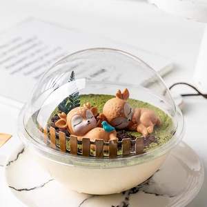 กล่องใสสำหรับใส่เค้กมูสทำจากคริสตัลสำหรับใส่เค้กผลไม้ทำจากมะพร้าวไข่ผลไม้สลัดผงน้ำแข็งสำหรับอาหารกลางวัน - Product Image 4