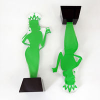 Trophée de récompense en cristal vert personnalisé en usine, statue de danseuse ange beauté