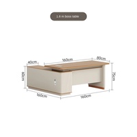 Chaise de bureau de direction moderne de luxe avec bureau en L de 2m/2,4m, personnalisable, cadre en PVC et bois, tiroirs de rangement, usage commercial