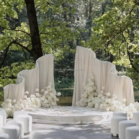Support de rideau en forme de S, arche spirale pour draperie de mariage, support pour événements de mariage, décoration de toile de fond de scène